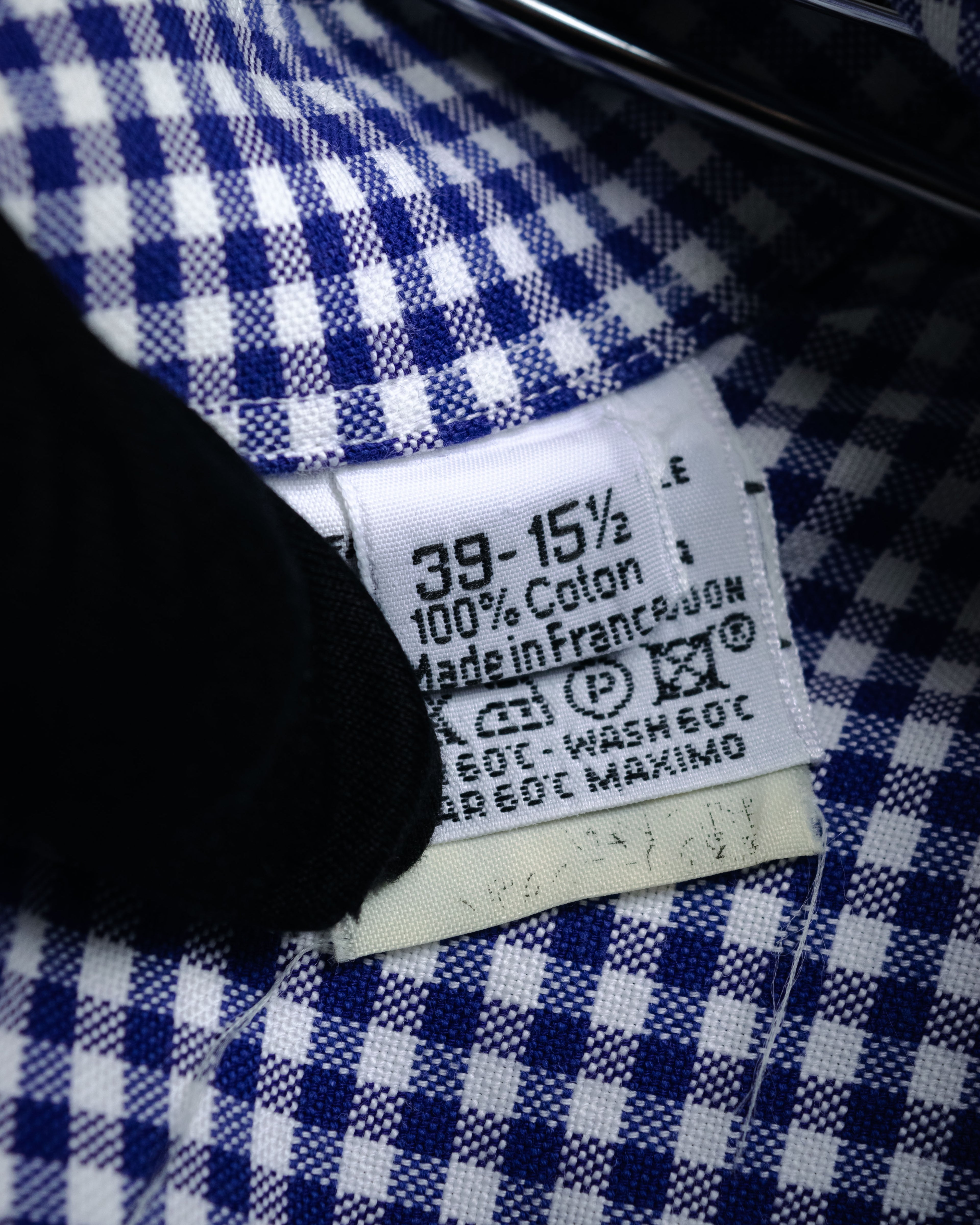 “HERMÈS” 90’s-00’s Gingham cuff shirt