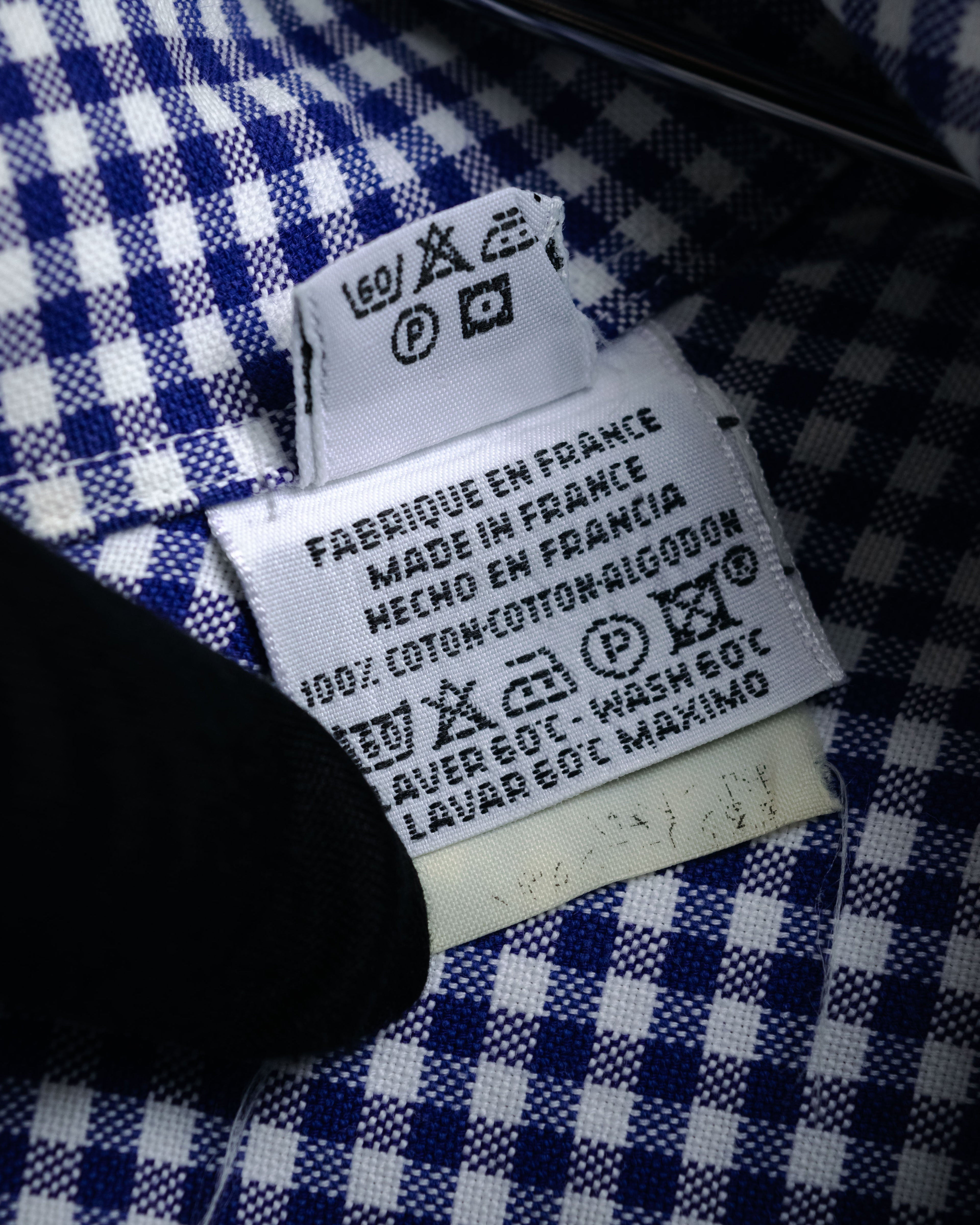 “HERMÈS” 90’s-00’s Gingham cuff shirt