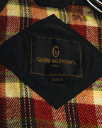 "GIANNI VALENTINO" 90's-00's Check lined zip-up blouson