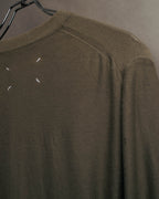 "Maison Martin Margiela" 13SS  Elbow patch v neck knit cardigan