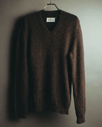 "Maison Martin Margiela" 00's Brushed alpaca wool v neck sweater