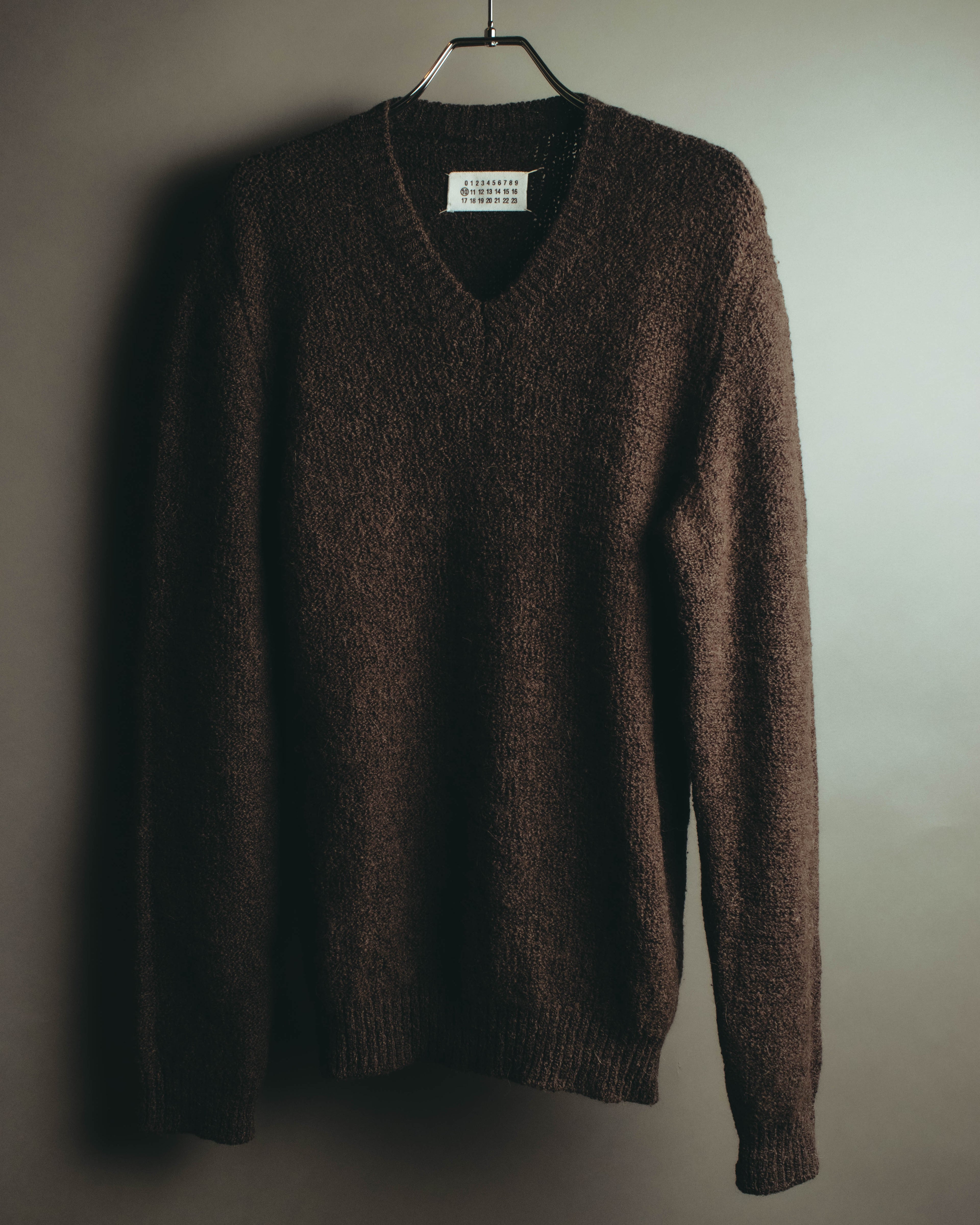 "Maison Martin Margiela" 00's Brushed alpaca wool v neck sweater