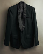 "Dior" 80's-90's Tailored shawl collar tuxedo jacket