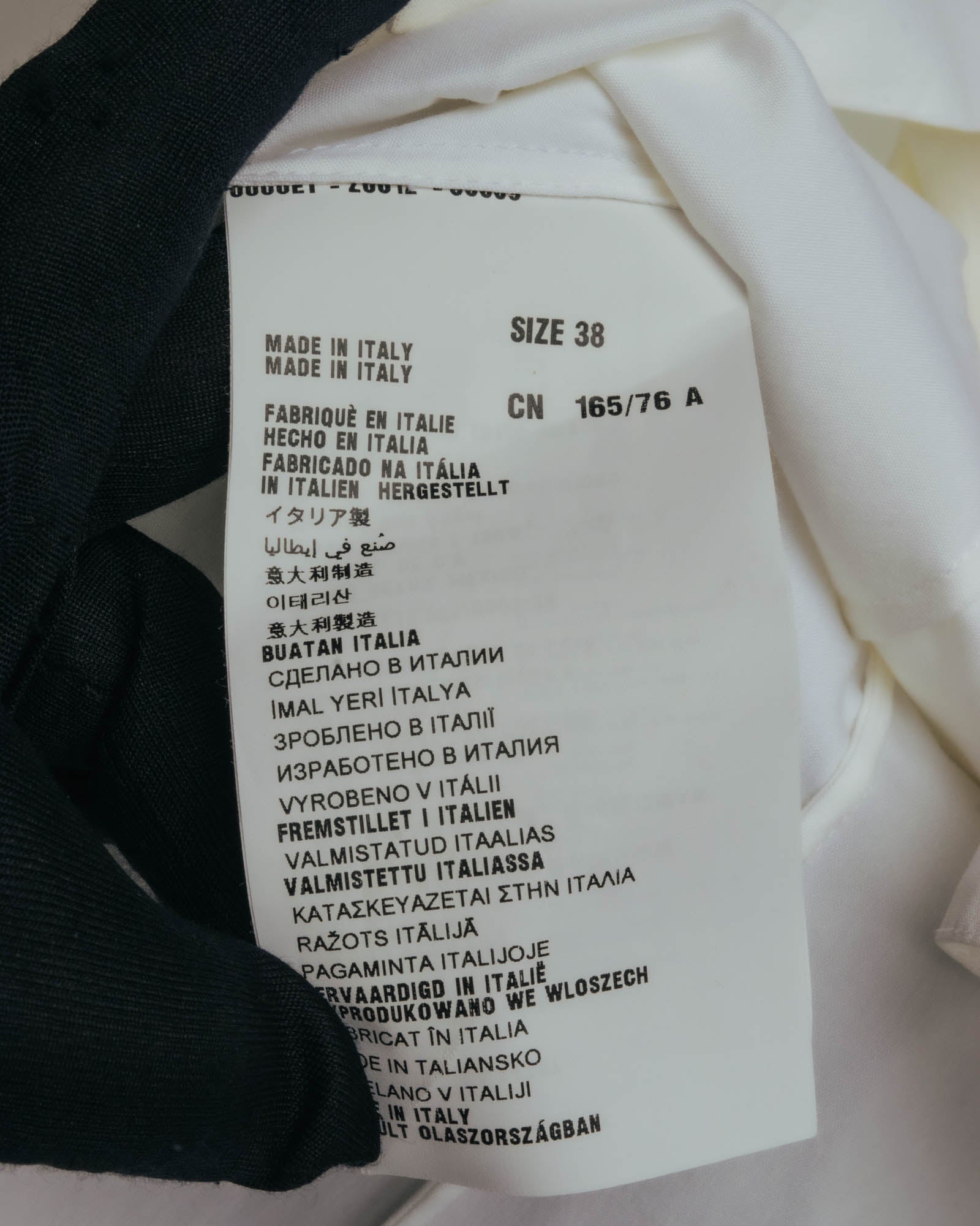 "PRADA" 2010's Tailored white cotton darted shirt