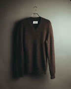 "Maison Martin Margiela" 00's Brushed alpaca wool v neck sweater