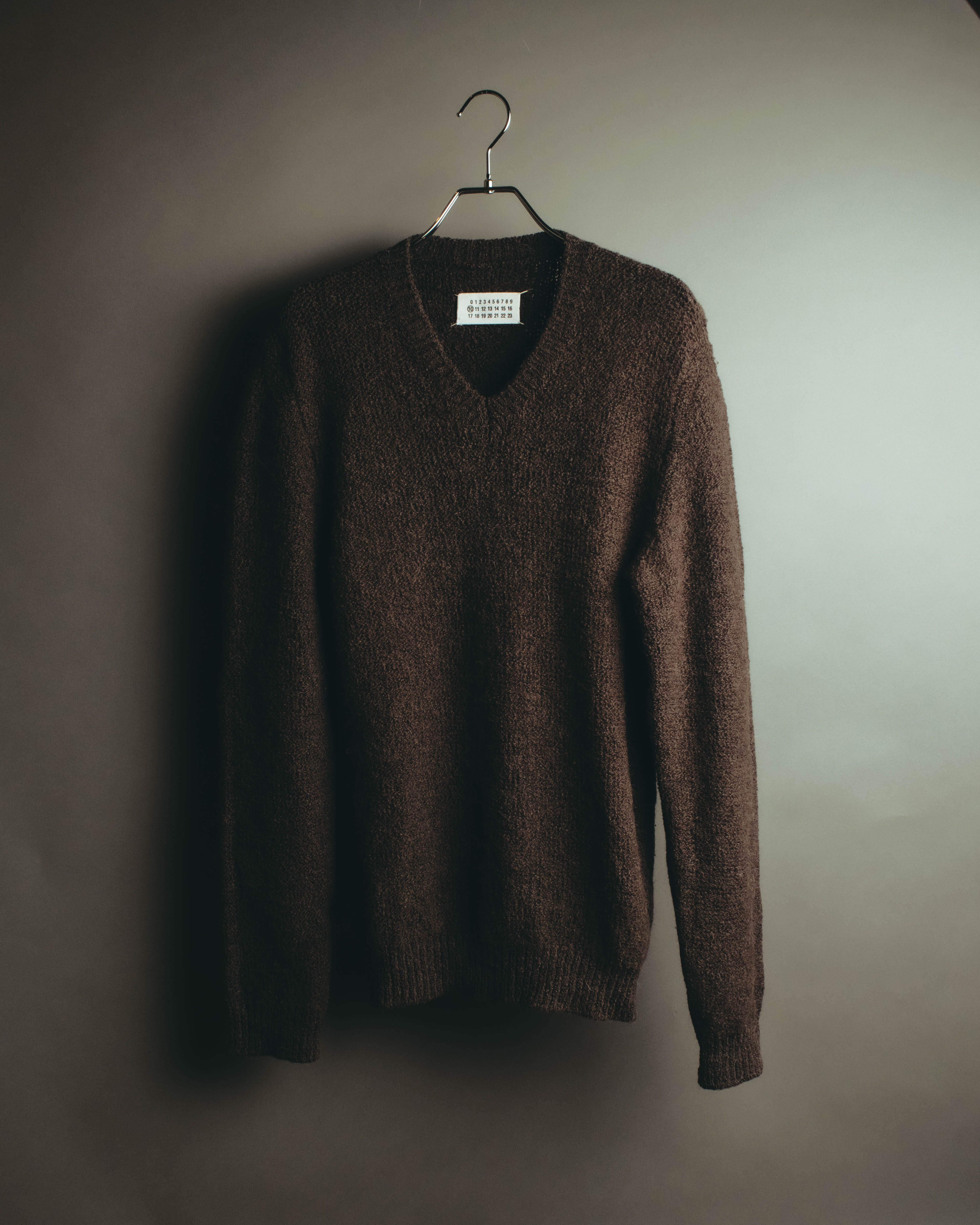 "Maison Martin Margiela" 00's Brushed alpaca wool v neck sweater
