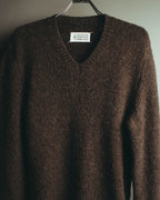 "Maison Martin Margiela" 00's Brushed alpaca wool v neck sweater