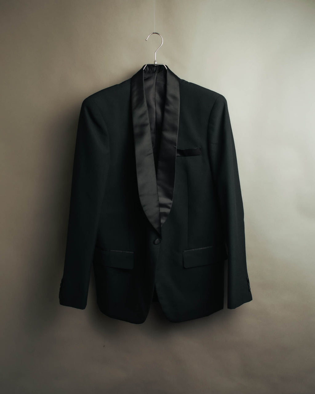 "Dior" 80's-90's Tailored shawl collar tuxedo jacket