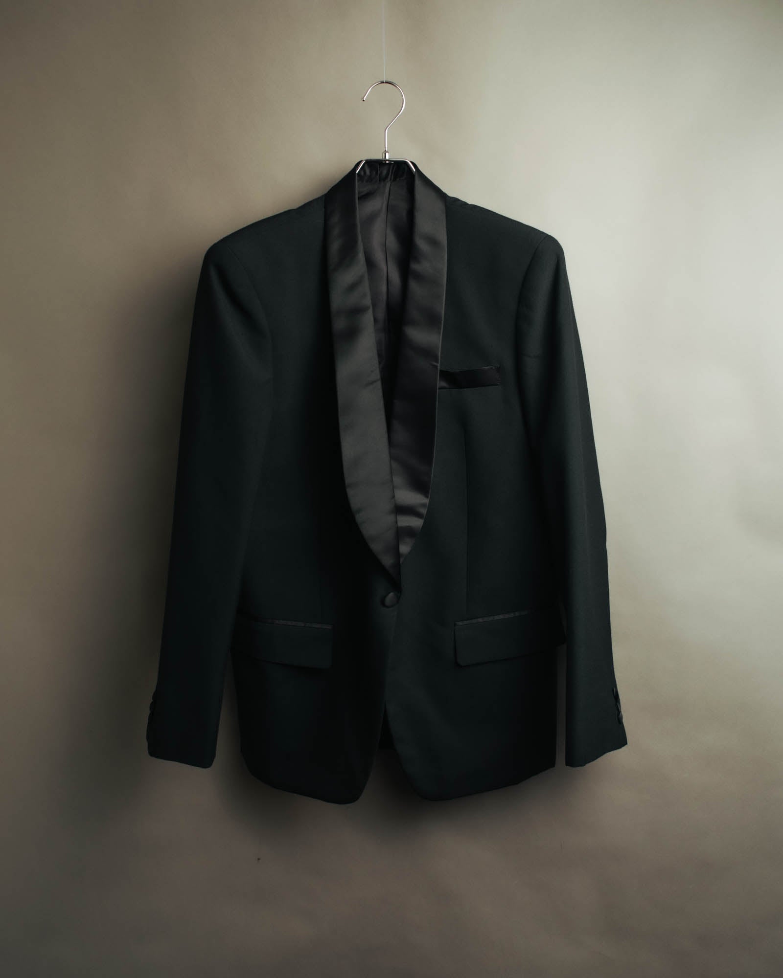 "Dior" 80's-90's Tailored shawl collar tuxedo jacket