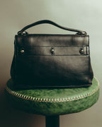 "Yves Saint Laurent" 00's-10's Structured pebbled leather top handle bag