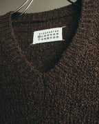 "Maison Martin Margiela" 00's Brushed alpaca wool v neck sweater
