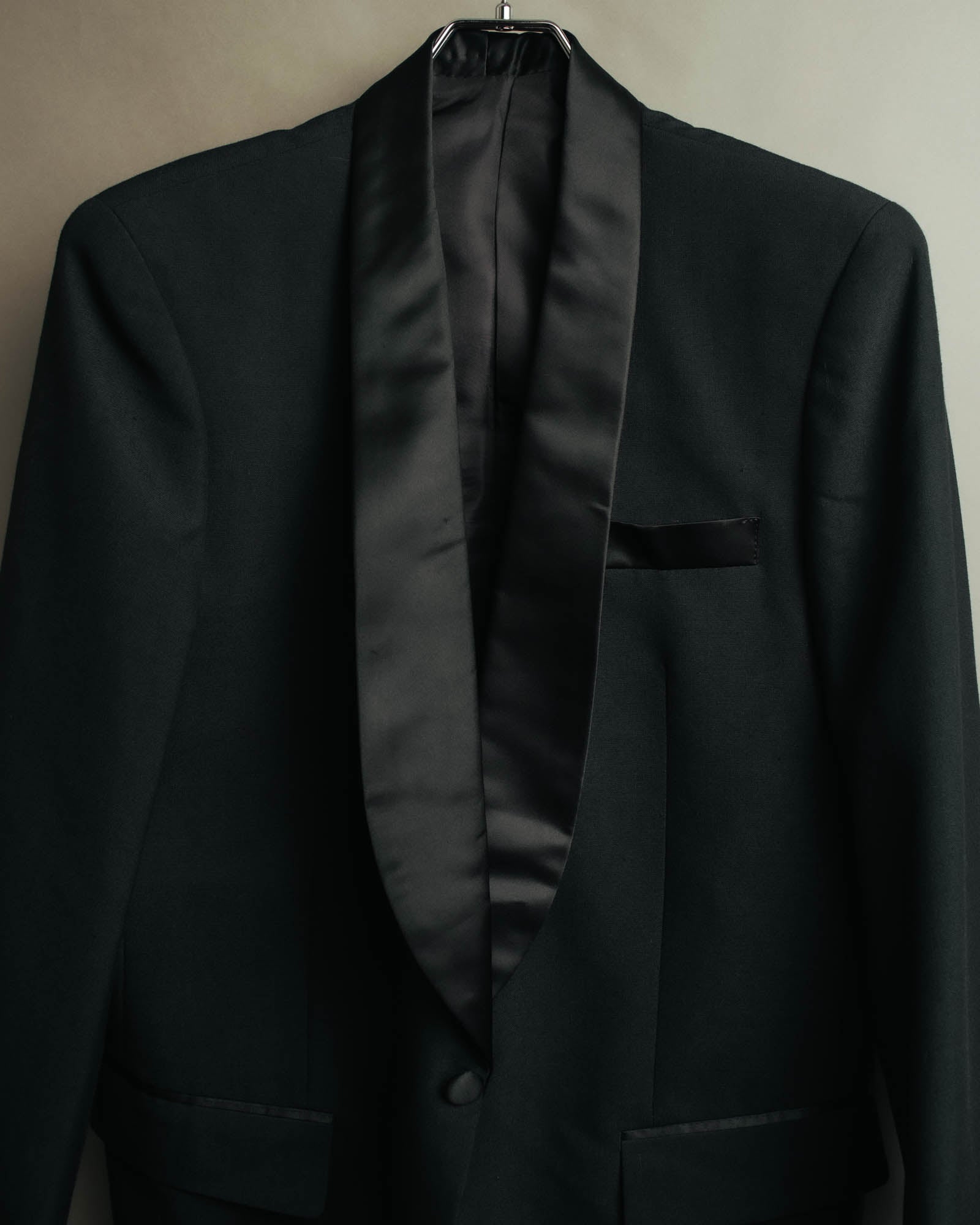 "Dior" 80's-90's Tailored shawl collar tuxedo jacket