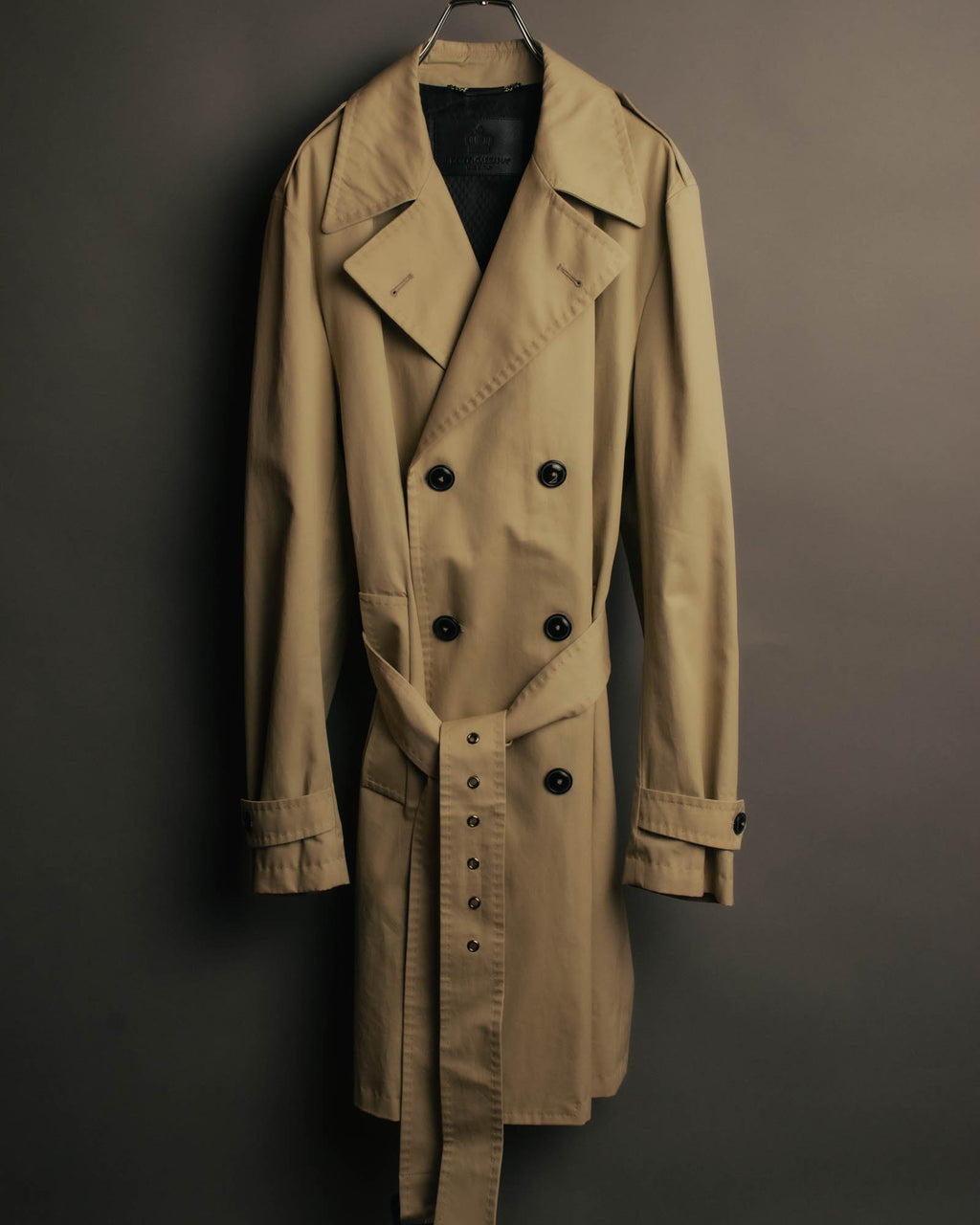 “DOLCE&GABBANA” 2000’s Crown patch belted trench coat
