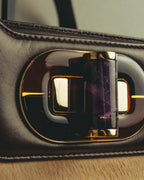 "BVLGARI" 10's Sculptural hair on two way handbag