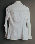 "PRADA" 2010's Tailored white cotton darted shirt