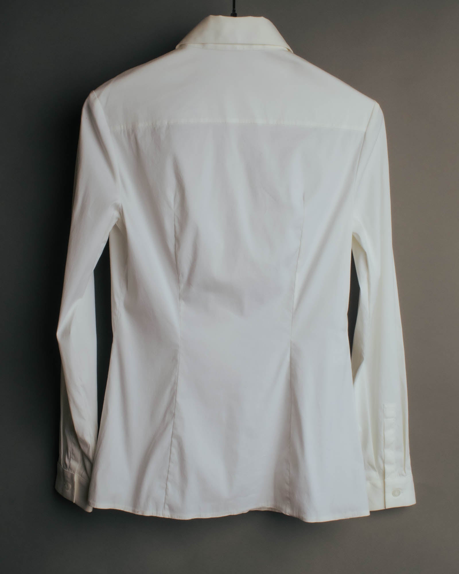 "PRADA" 2010's Tailored white cotton darted shirt