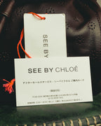 "See By Chloé" 10's Floral perforated leather shoulder bag