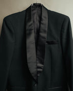 "Dior" 80's-90's Tailored shawl collar tuxedo jacket