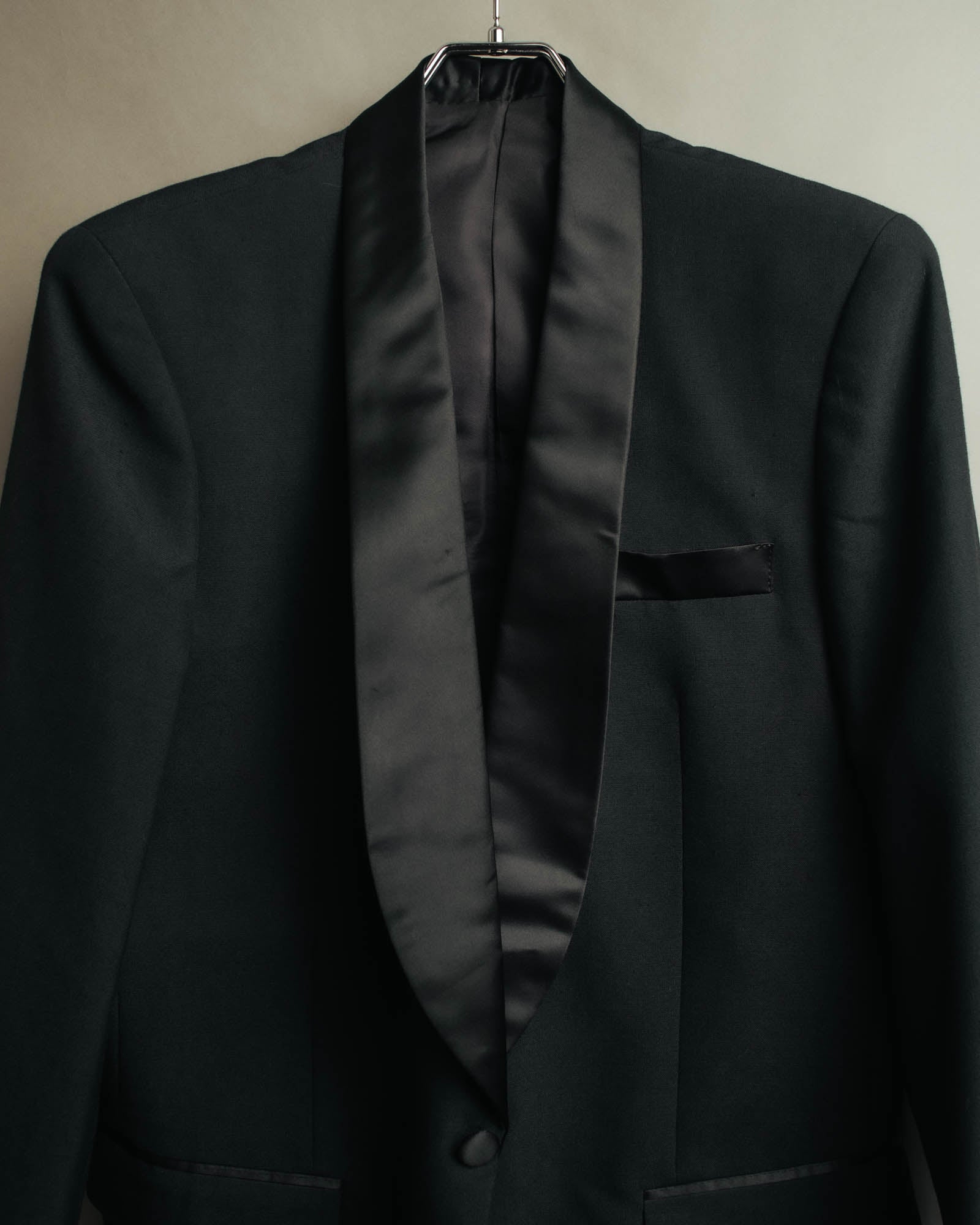 "Dior" 80's-90's Tailored shawl collar tuxedo jacket