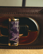 "BVLGARI" 10's Sculptural hair on two way handbag