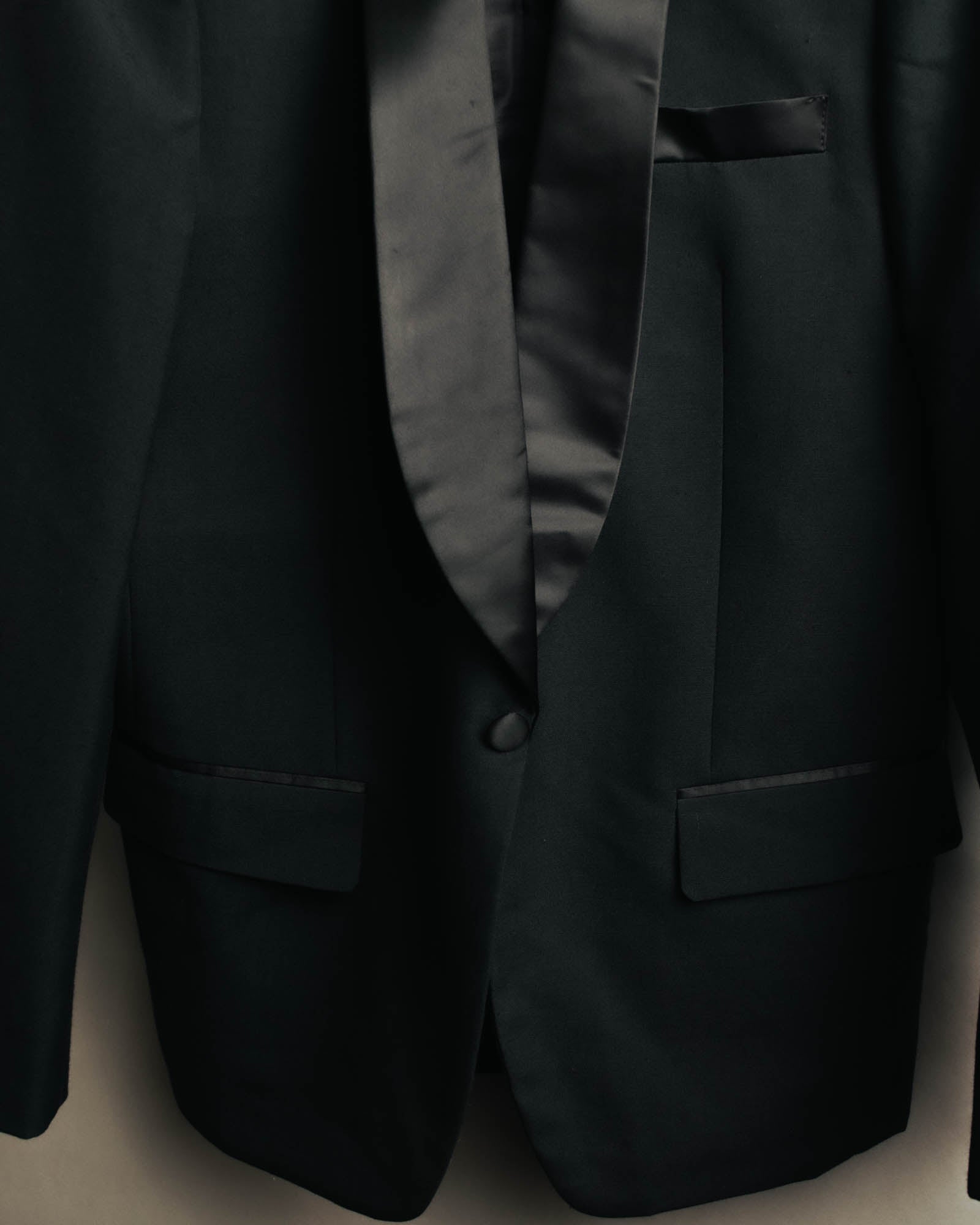 "Dior" 80's-90's Tailored shawl collar tuxedo jacket