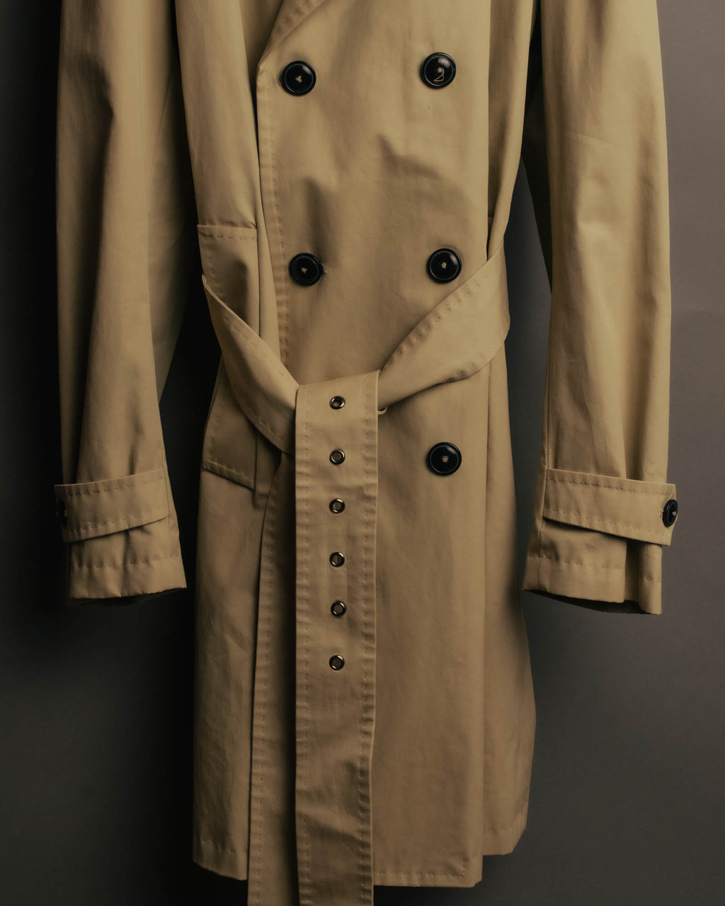 “DOLCE&GABBANA” 2000’s Crown patch belted trench coat