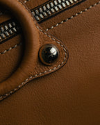 “Salvatore Ferragamo” 00’s-10’s Canvas leather gancini detail 2way handbag