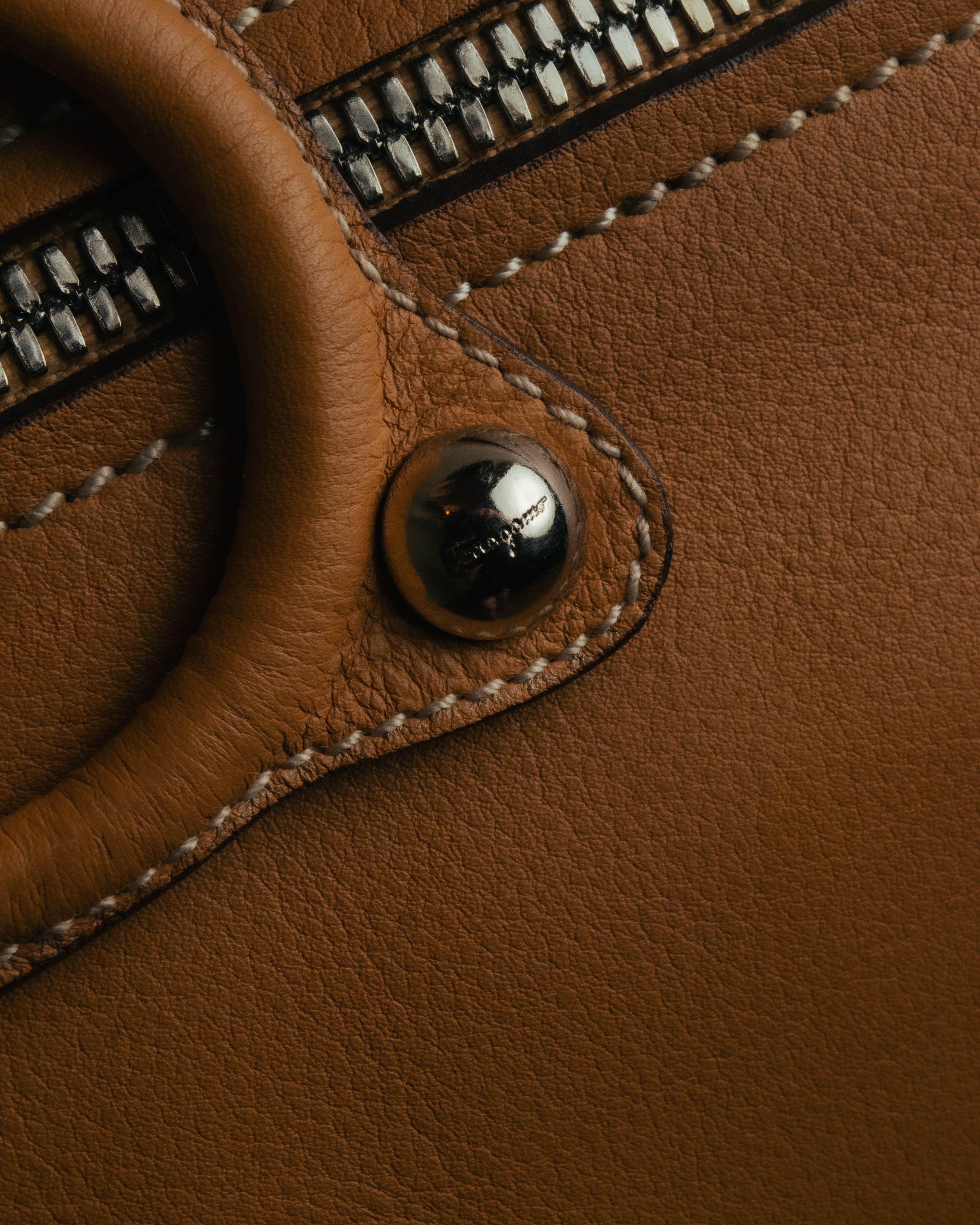 “Salvatore Ferragamo” 00’s-10’s Canvas leather gancini detail 2way handbag