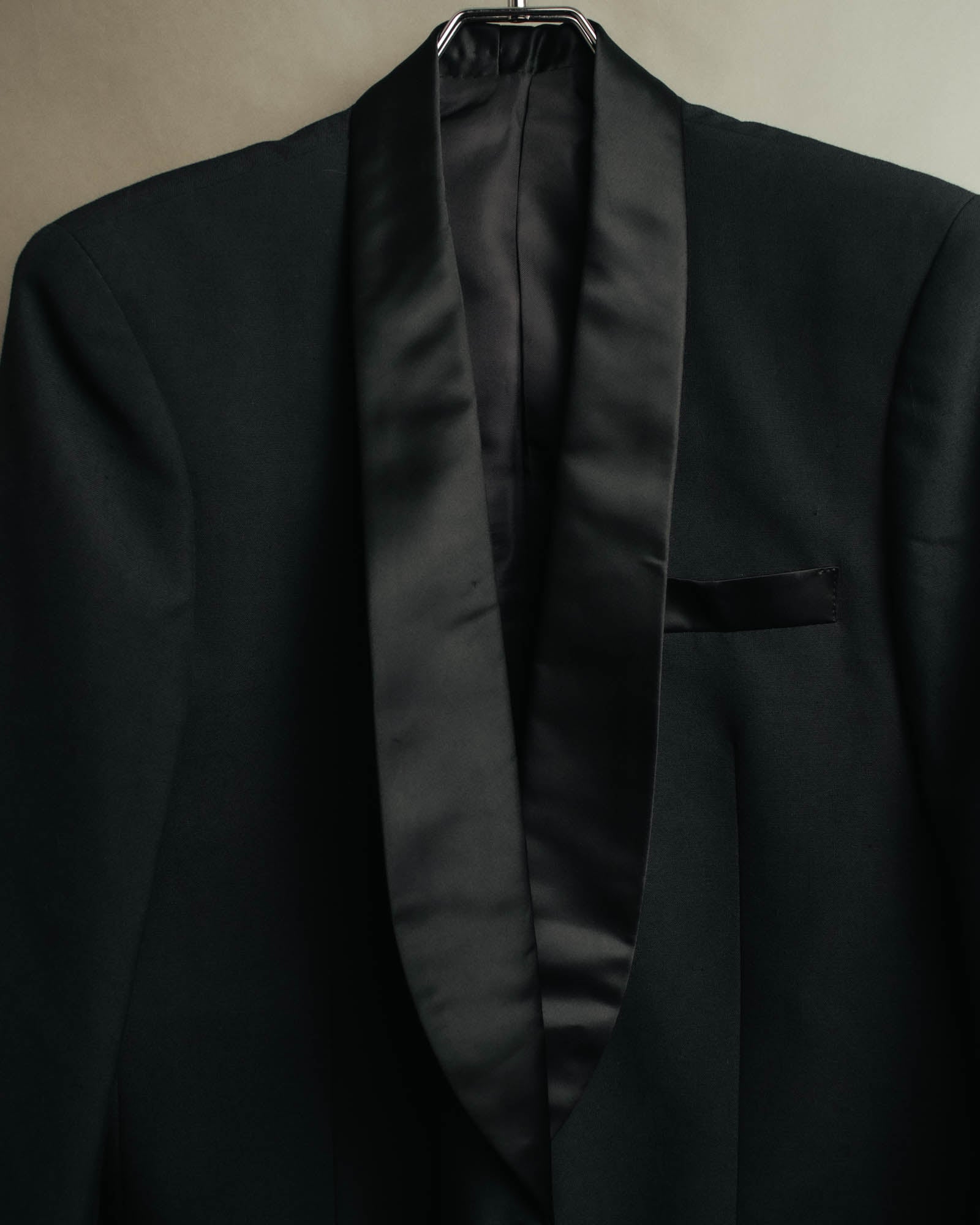 "Dior" 80's-90's Tailored shawl collar tuxedo jacket