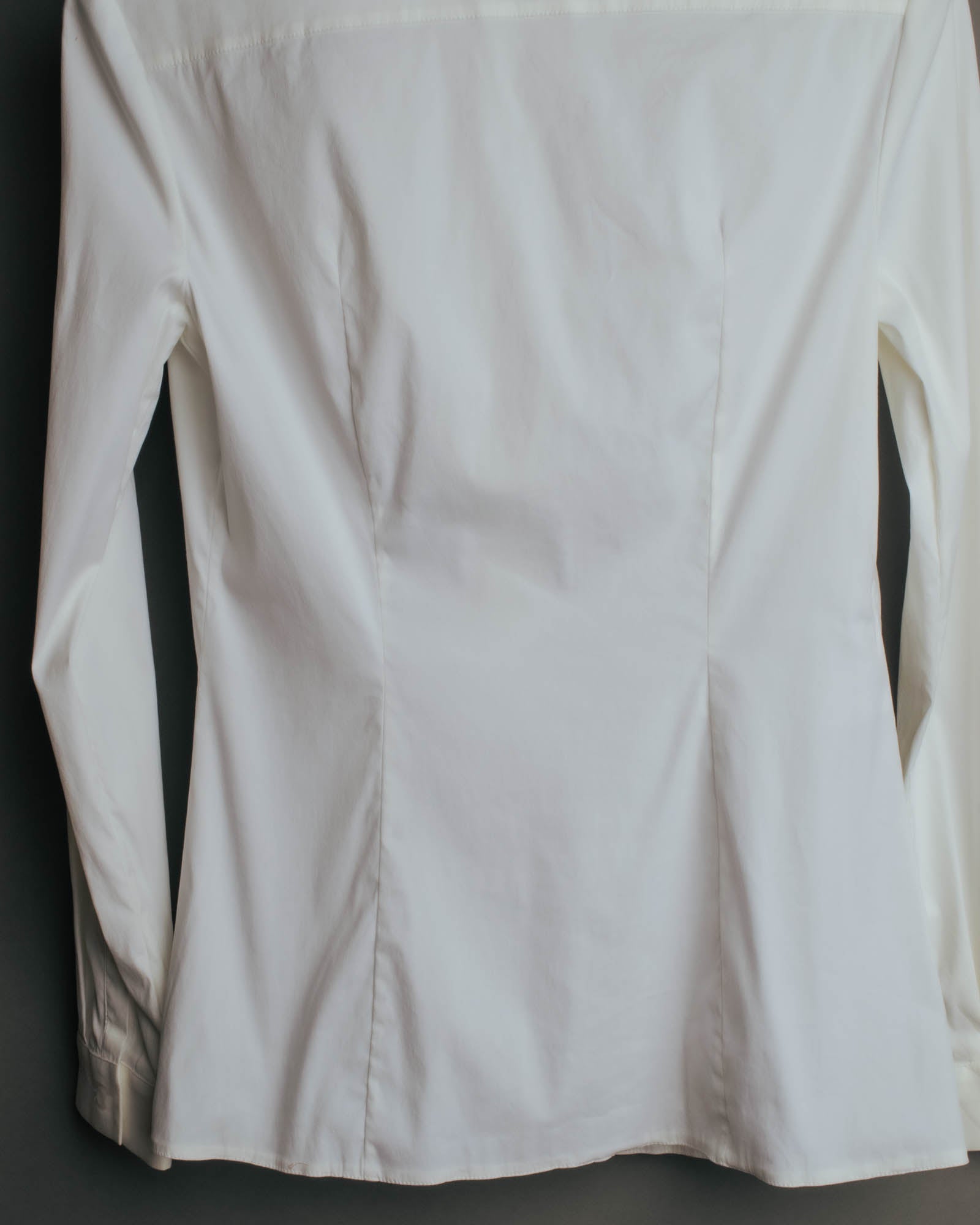 "PRADA" 2010's Tailored white cotton darted shirt