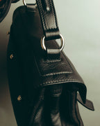 "Yves Saint Laurent" 00's-10's Structured pebbled leather top handle bag