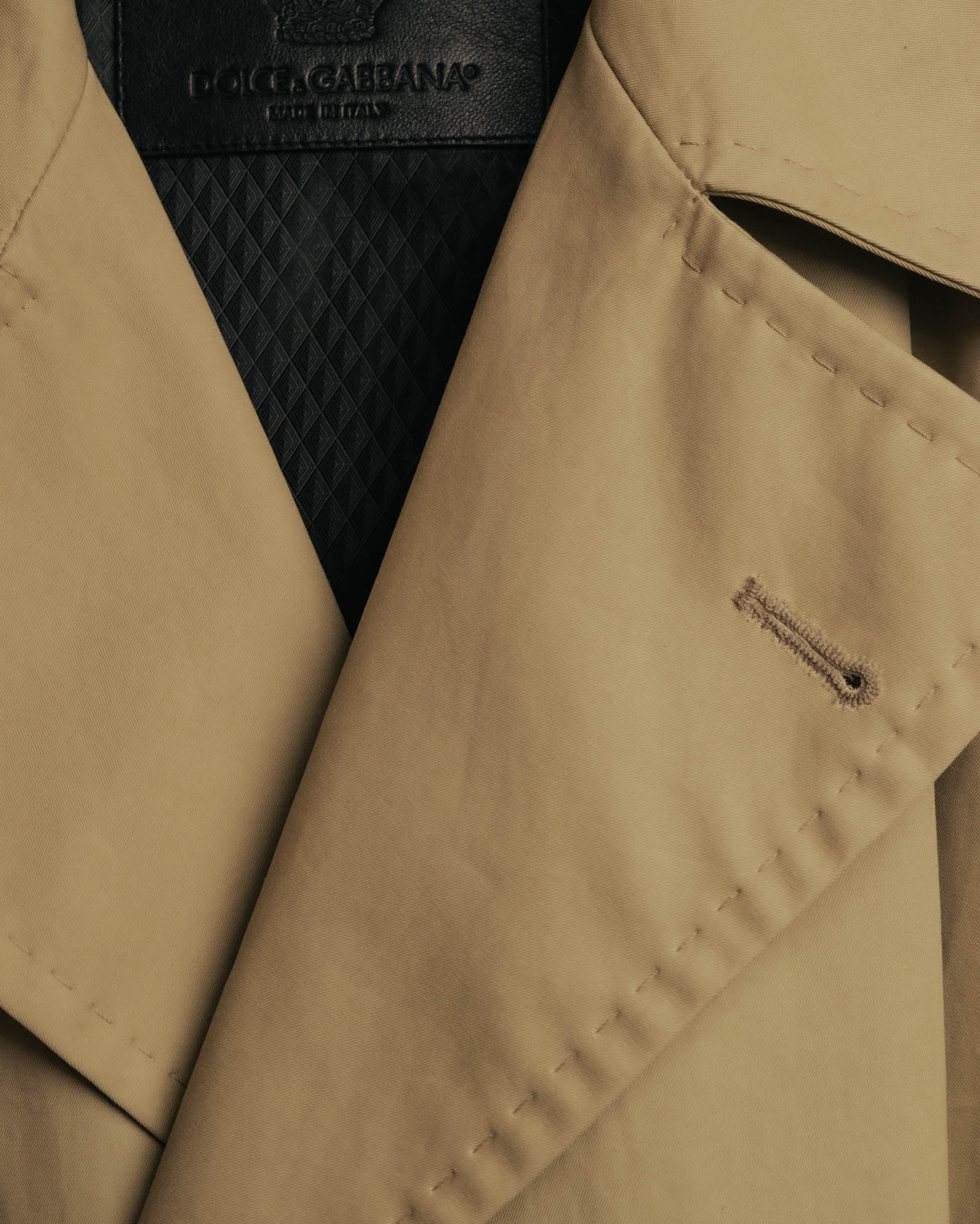 “DOLCE&GABBANA” 2000’s Crown patch belted trench coat