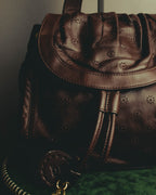 "See By Chloé" 10's Floral perforated leather shoulder bag