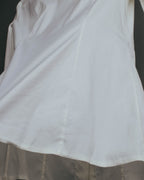 "PRADA" 2010's Tailored white cotton darted shirt
