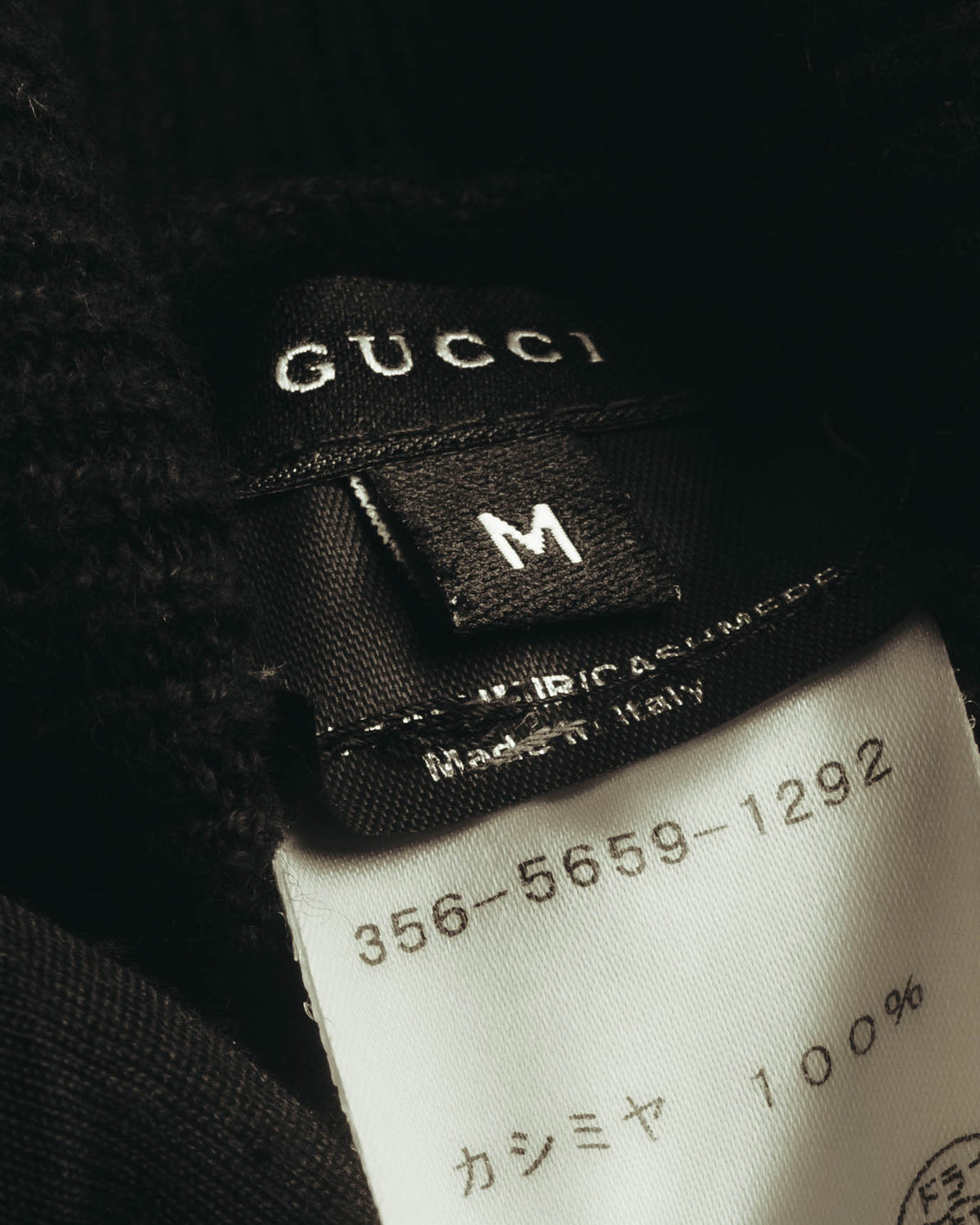 "GUCCI" 90's–00's Minimalist cashmere 100% turtleneck sweater