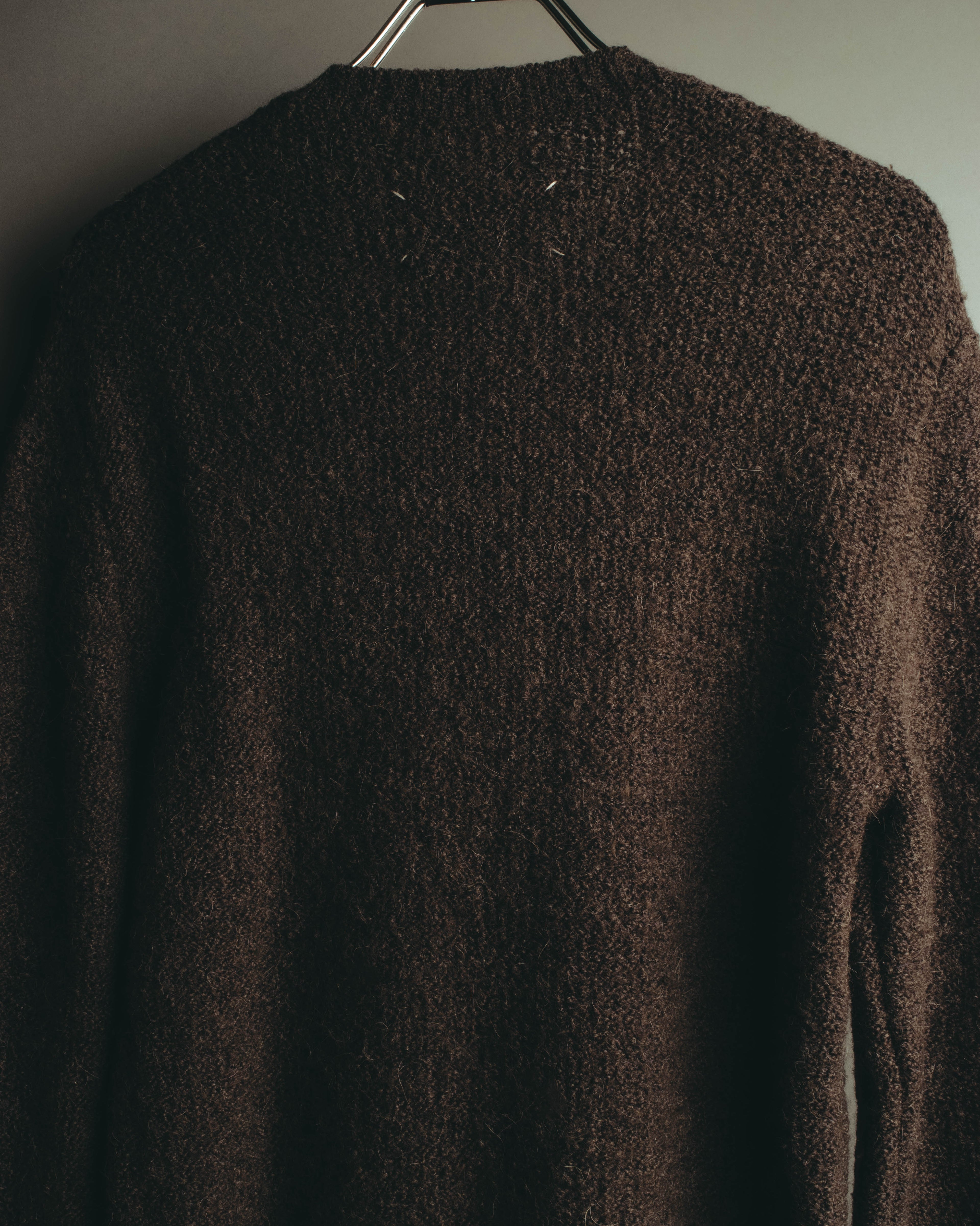 "Maison Martin Margiela" 00's Brushed alpaca wool v neck sweater