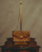 –SPECIAL– "CÉLINE" 70's-80's Vintage monogram suede chain shoulder bag