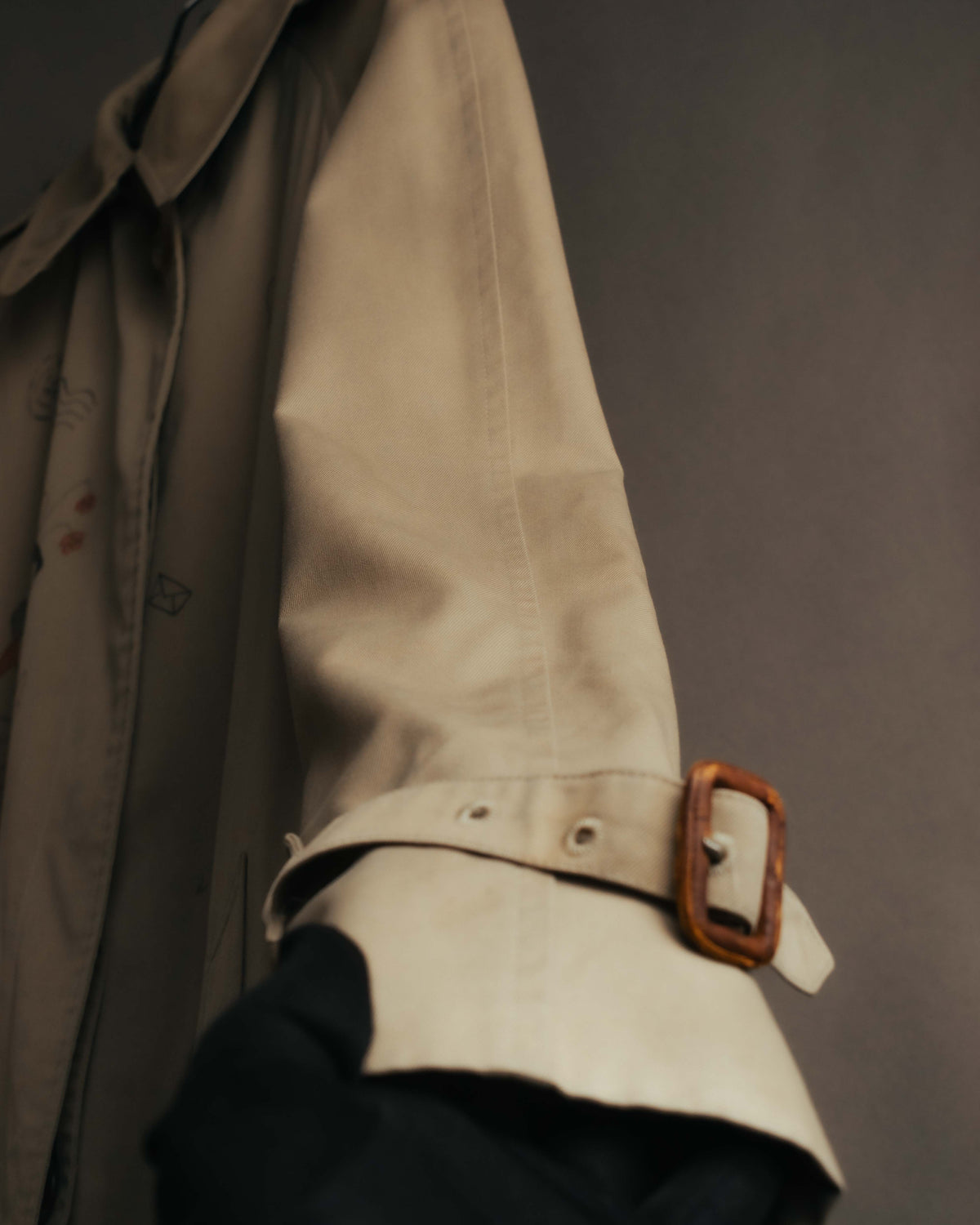 -SPECIAL- "Burberrys" 80's-90's Hand painted trench coat