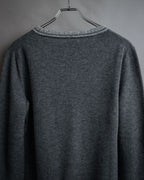 “HERMÈS” 2000’s-early 2010’s signature H v-neck knit