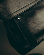 "Yves Saint Laurent" 00's-10's Structured pebbled leather top handle bag