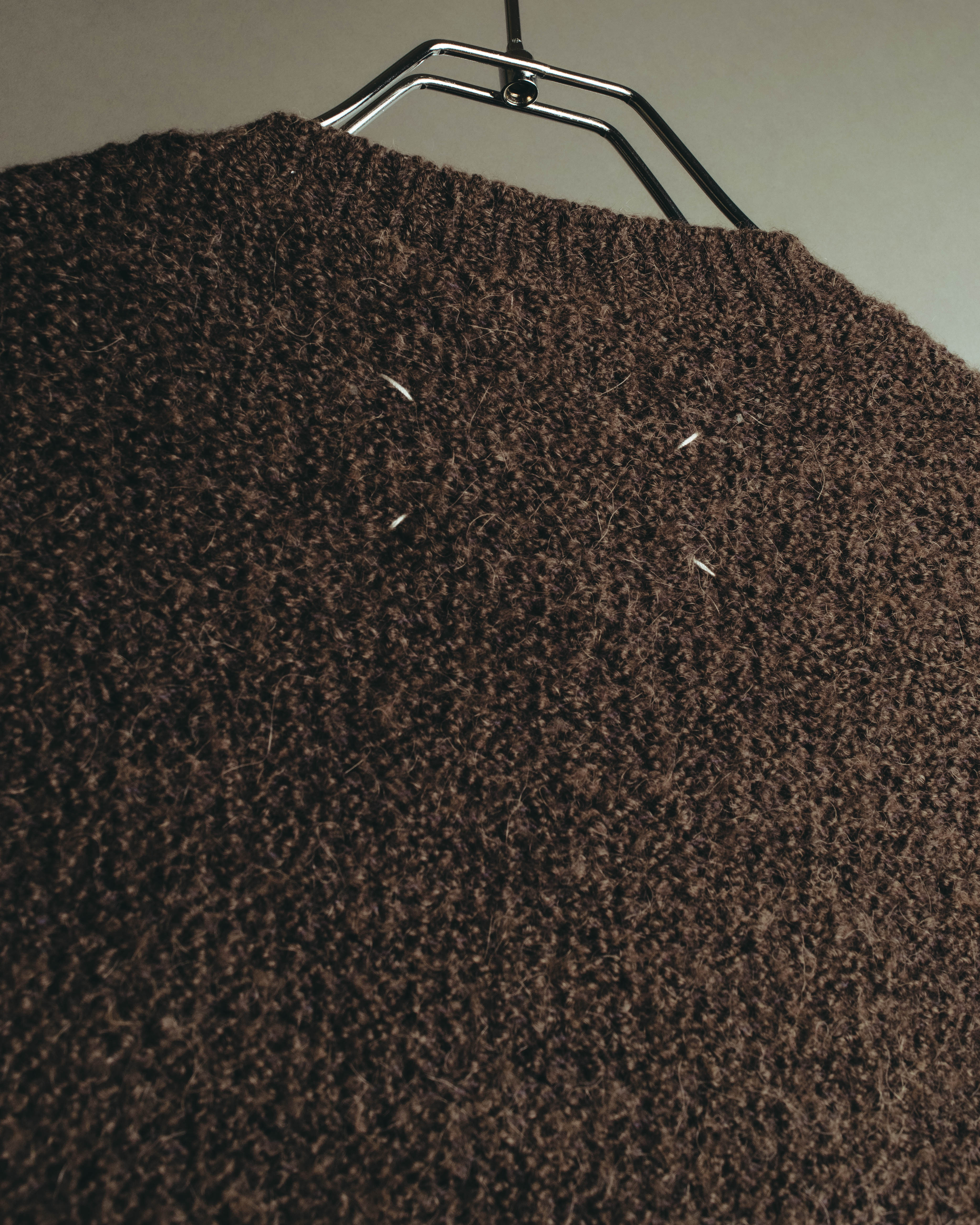 "Maison Martin Margiela" 00's Brushed alpaca wool v neck sweater