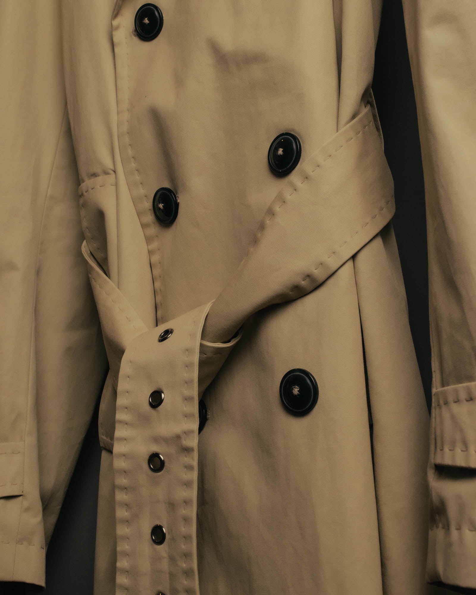 “DOLCE&GABBANA” 2000’s Crown patch belted trench coat