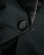 "Dior" 80's-90's Tailored shawl collar tuxedo jacket