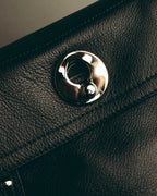 "Yves Saint Laurent" 00's-10's Structured pebbled leather top handle bag
