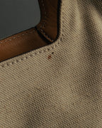 “Salvatore Ferragamo” 00’s-10’s Canvas leather gancini detail 2way handbag