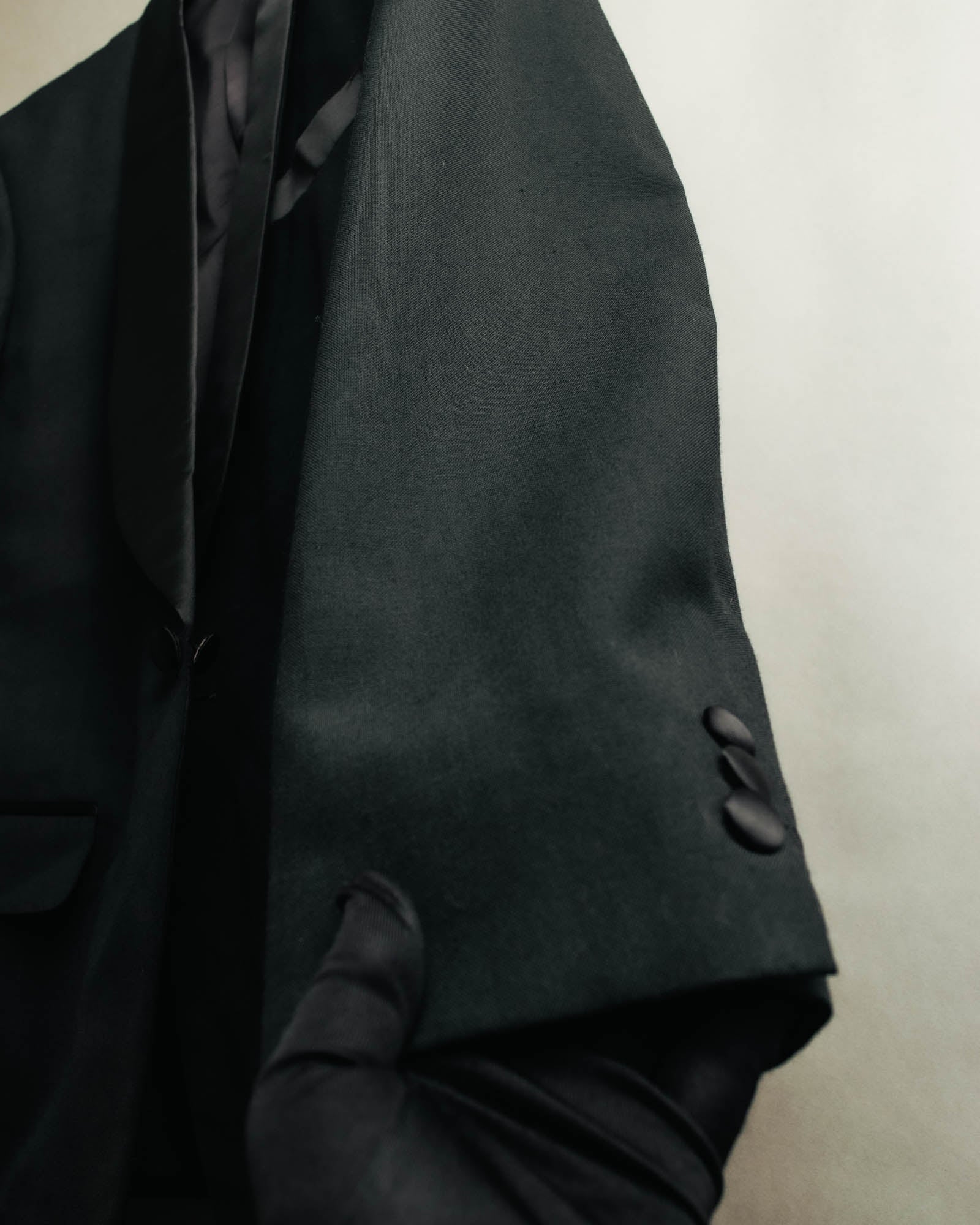 "Dior" 80's-90's Tailored shawl collar tuxedo jacket