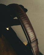 "BVLGARI" 10's Sculptural hair on two way handbag
