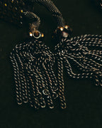 "ARMANI" Dark chain tassel earrings
