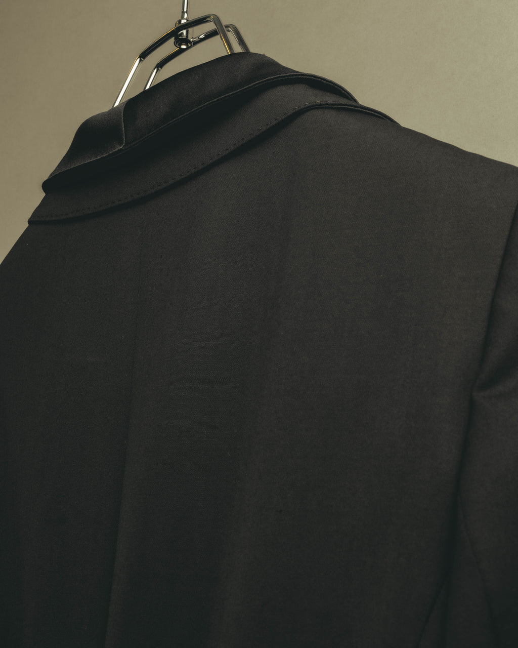 “GUCCI” 00’s-10’s satin lapel ribbon tailored jacket
