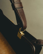 "BVLGARI" 10's Sculptural hair on two way handbag